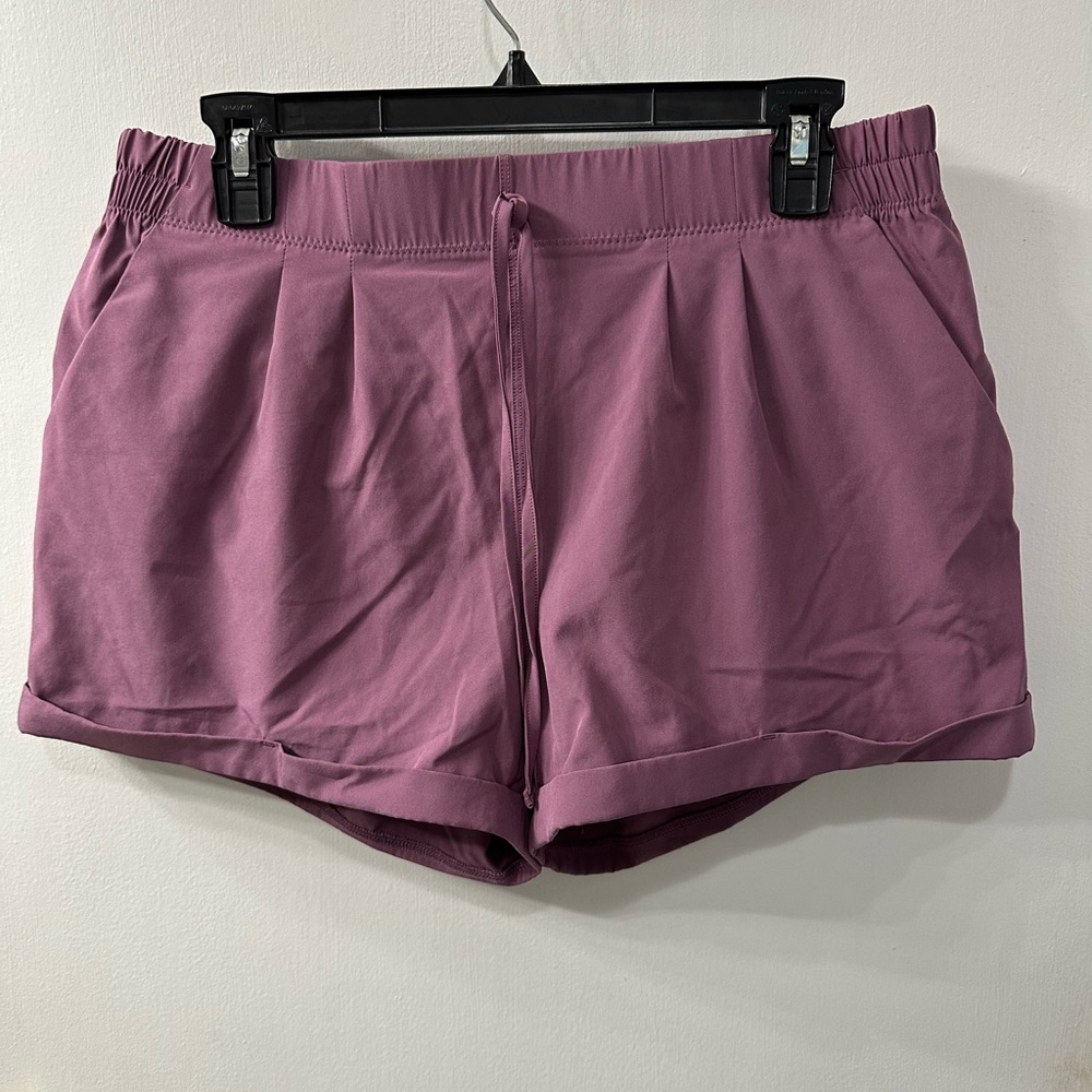 Women's Purple Shorts w built in underwear